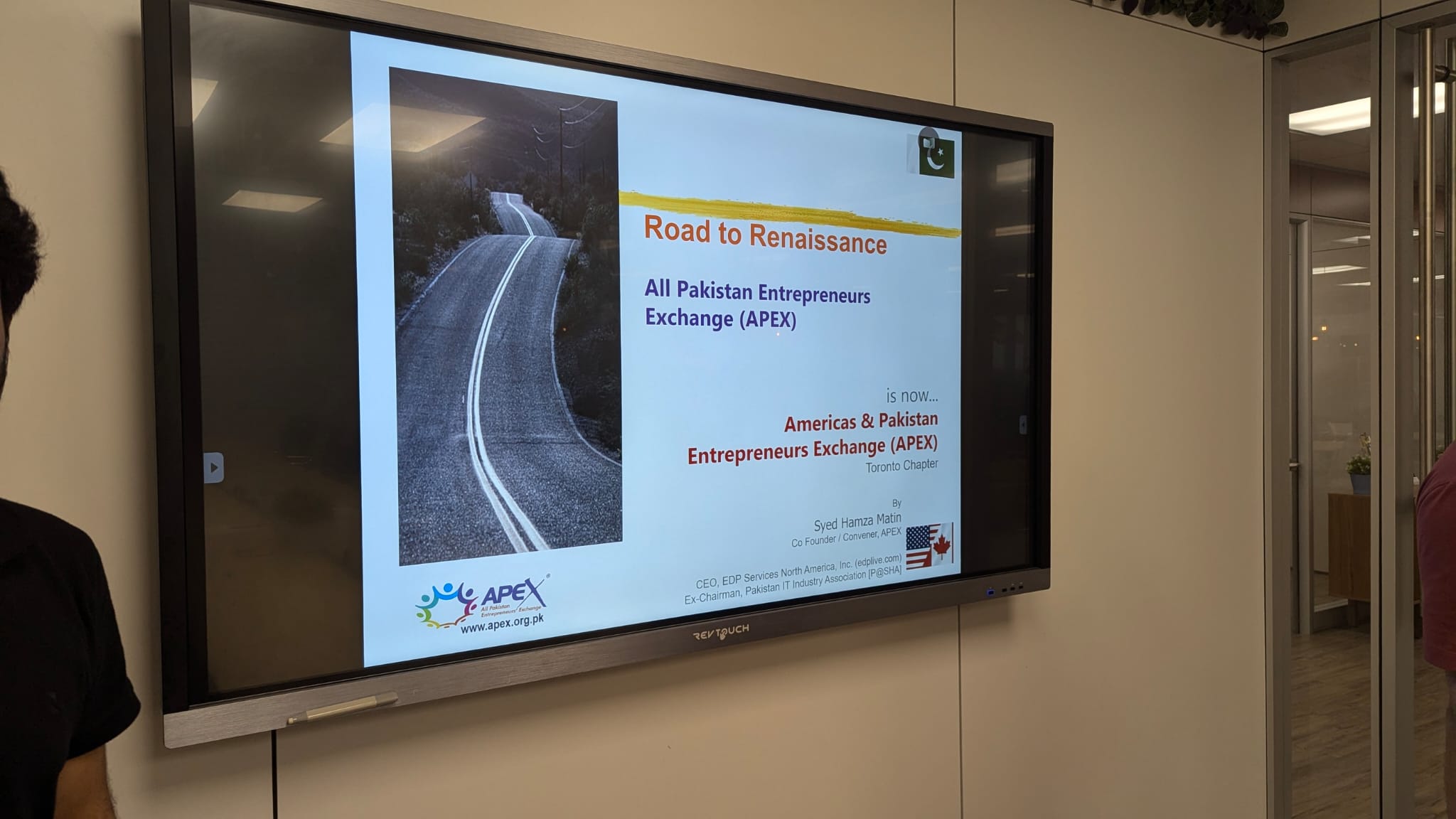 Team from a Pakistani technology company meeting with APEX representatives